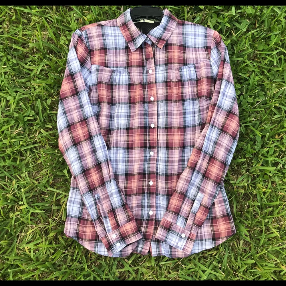Anthropologie Isabella Sinclair Plaid Shirt Sz L - Picture 1 of 8